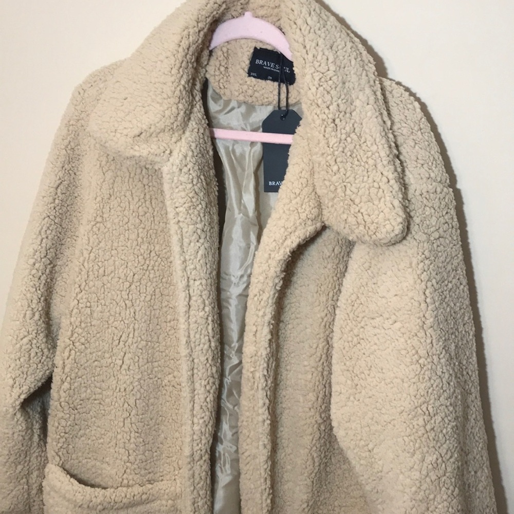 ASOS curve brave soul heavenly long borg coat plus - Picture 5 of 8